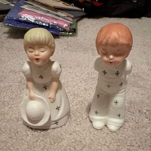 Set of Little Boy & Little Girl Figurines
